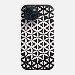 Mandala Hexagon Cube White Black Phone Case