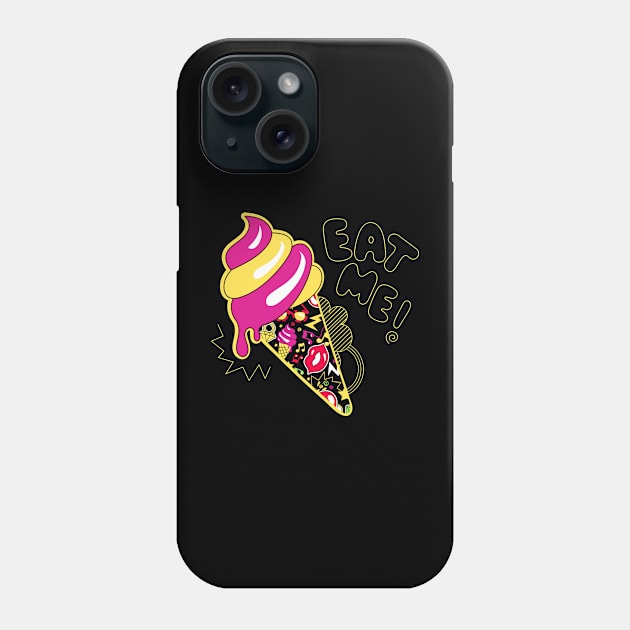 eat me ice cream Phone Case by Mako Design 
