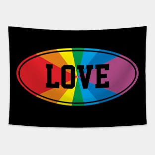 rainbows love logo Tapestry