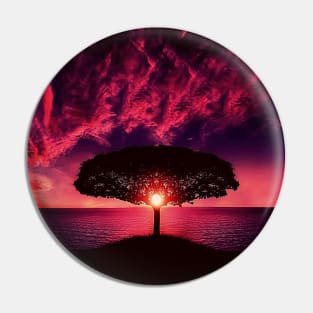 Tree Photography, Oak Tree Silhouette, Trees, Purple Tree, Nature Wall Art, Landscape Pin