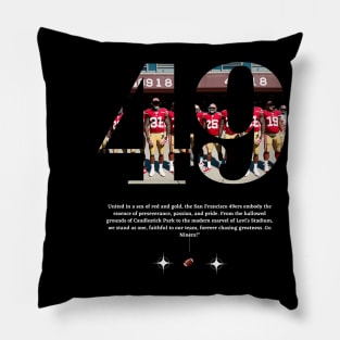 49 ers graphic design, funny 49 ers victor illustration design Pillow