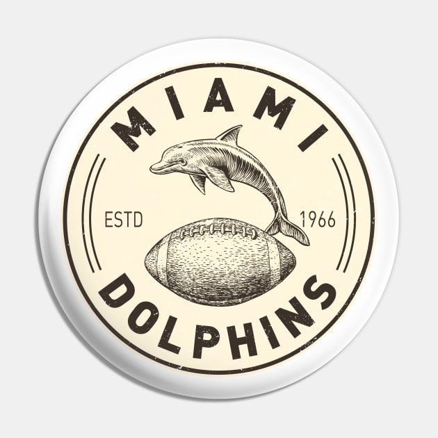 Vintage Miami Dolphins 1 by Buck Tee Pin by Buck Tee