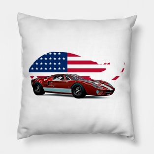 GT40 MK1 USA Print Pillow