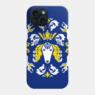 The Spirit of Saluki Damask (Blue) Phone Case