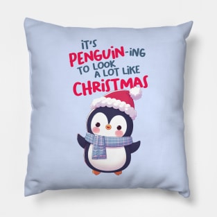 It's Penguin-ing to look a lot like Christmas Pillow