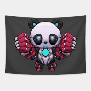 Robotic Panda Pal Tapestry