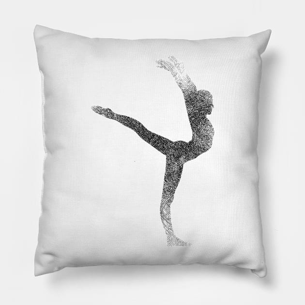 Yoga Stretch Pose Shirt Pillow by joyjeff