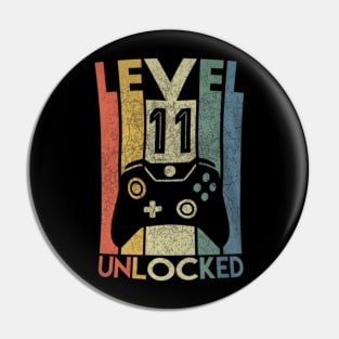 Level 11 Video 11th Birthday Pin