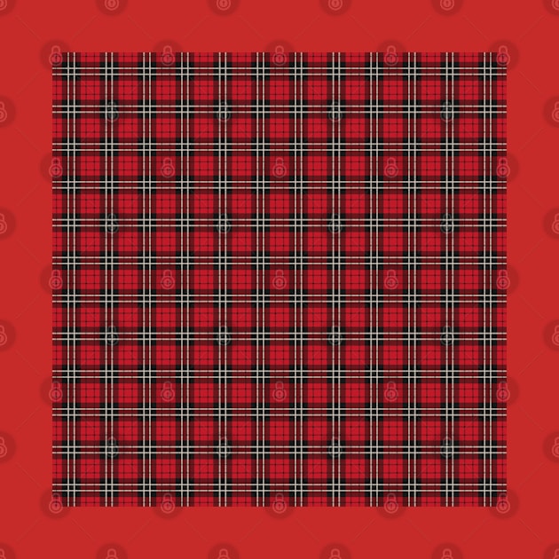 Red-black Checkered Plaid. Traditional Scottish ornament. by CatCoconut-Art