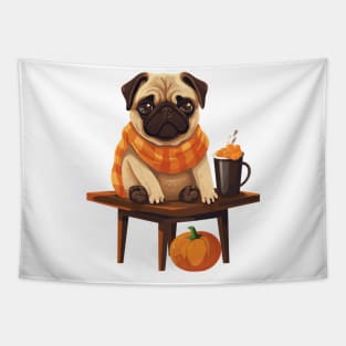 Pugkin Spice Latte Tapestry