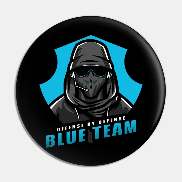 Blue Team | Hacker Design Pin by leo-jess