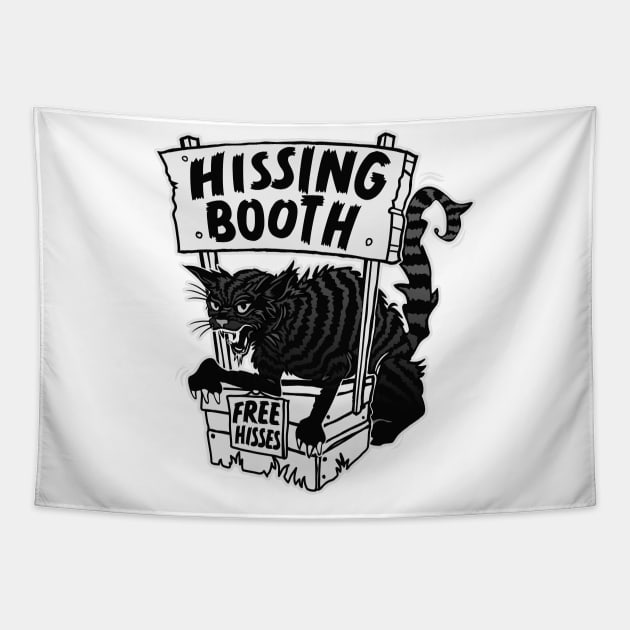 Funny Cat Hissing Booth - For Cat Moms & Cat Dads Tapestry by Graphic Duster