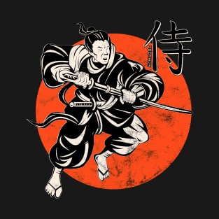 Warrior Samurai Streetwear Vaporwave Kanji Character Japanese Aesthetic 609 T-Shirt