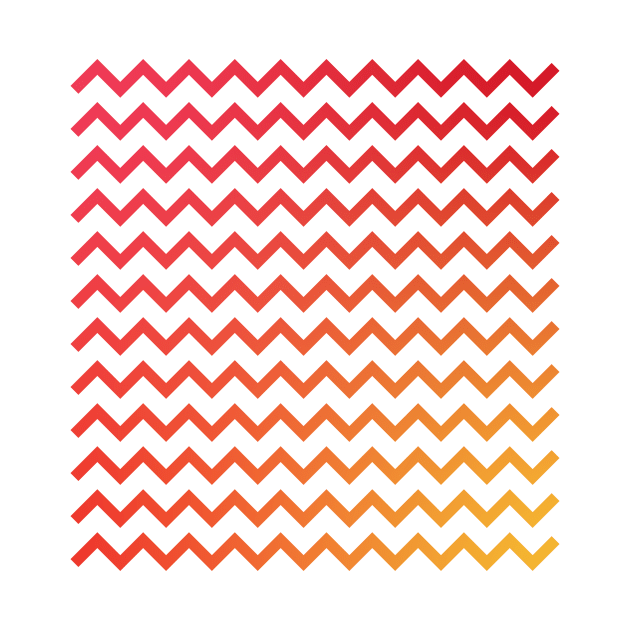 Chevron Stripes Warm Red Orange and Yellow Gradient by murialbezanson