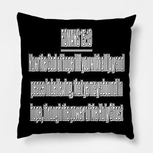 Romans 15:13 Bible Verse KJV Text Pillow