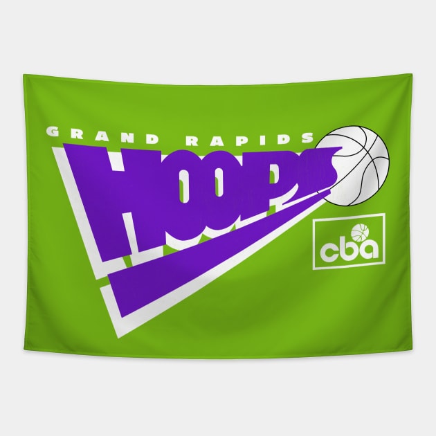 Grand Rapids Hoops CBA Basketball Tapestry by LocalZonly