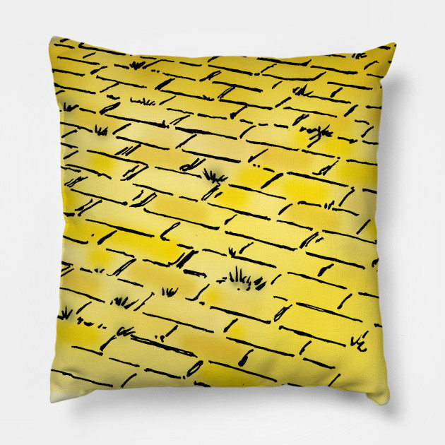Vintage Wizard Of Oz Yellow Brick Road Wizard Of Oz Pillow