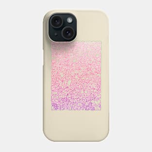 Valentine's Doodle Shirt (gradient) Phone Case