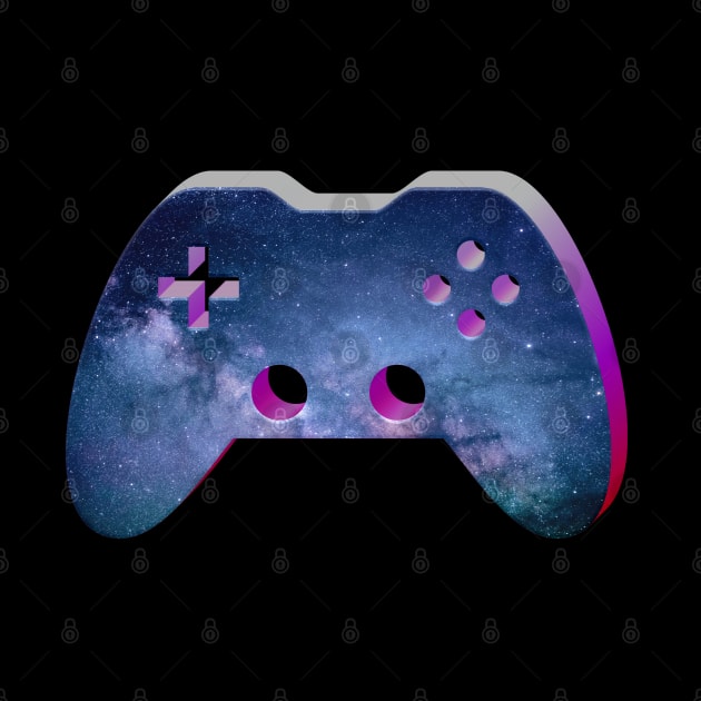 Cosmic Galaxy - Gaming Gamer Abstract - Gamepad Controller - Video Game Lover - Graphic Background by MaystarUniverse