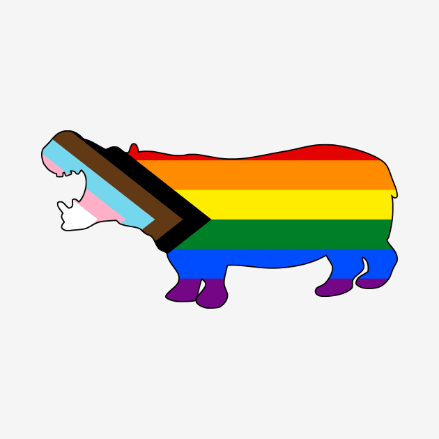 Progress Pride Hippo by dikleyt