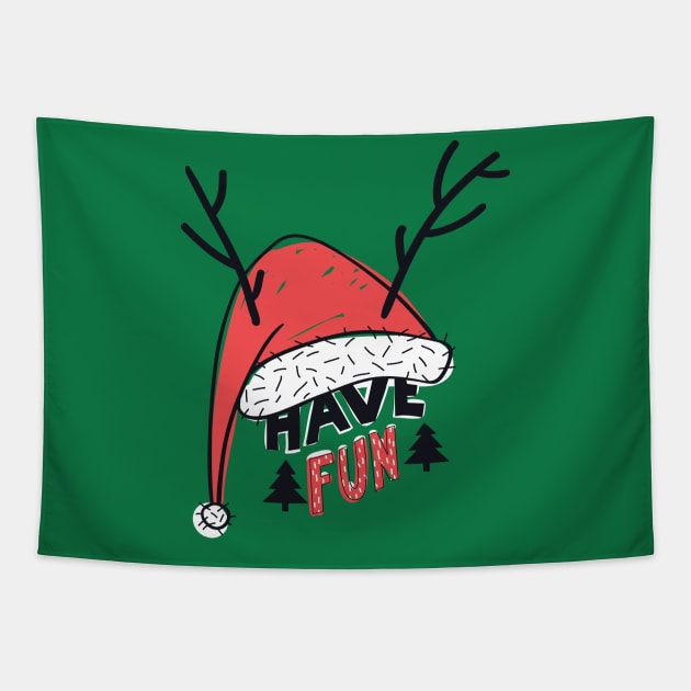 Santa Hat Tapestry by annapaff