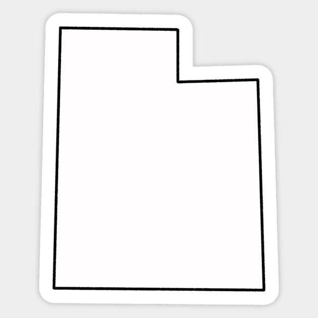 Utah Blank Outline Utah Sticker Teepublic