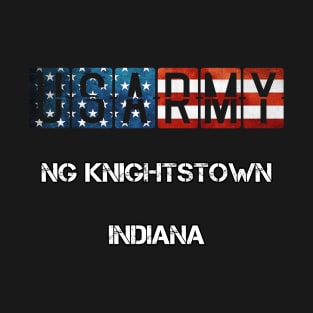 NG Knightstown Indiana US Flag Army T-Shirt