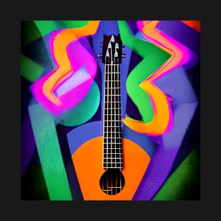 Colorful Abstract image of a Guitar T-Shirt