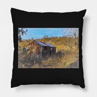 Derelict Farm Store Pillow