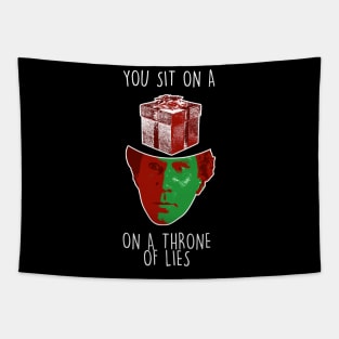 Throne Of Lies Elf Quote Christmas Knit Tapestry