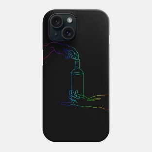 Quarantine and wine (multicolor) Phone Case