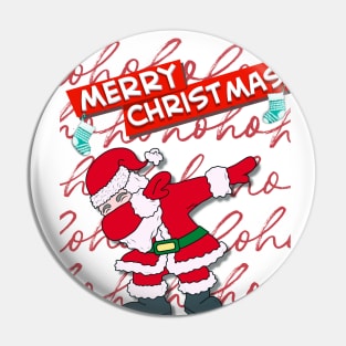 HO HO HO Merry Christmas Santa Claus Dance Pin