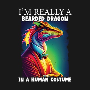 This Is My Human Costume I'm Really a Bearded Dragon Funny T-Shirt