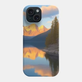 Mountain Lake at Golden Hour Phone Case