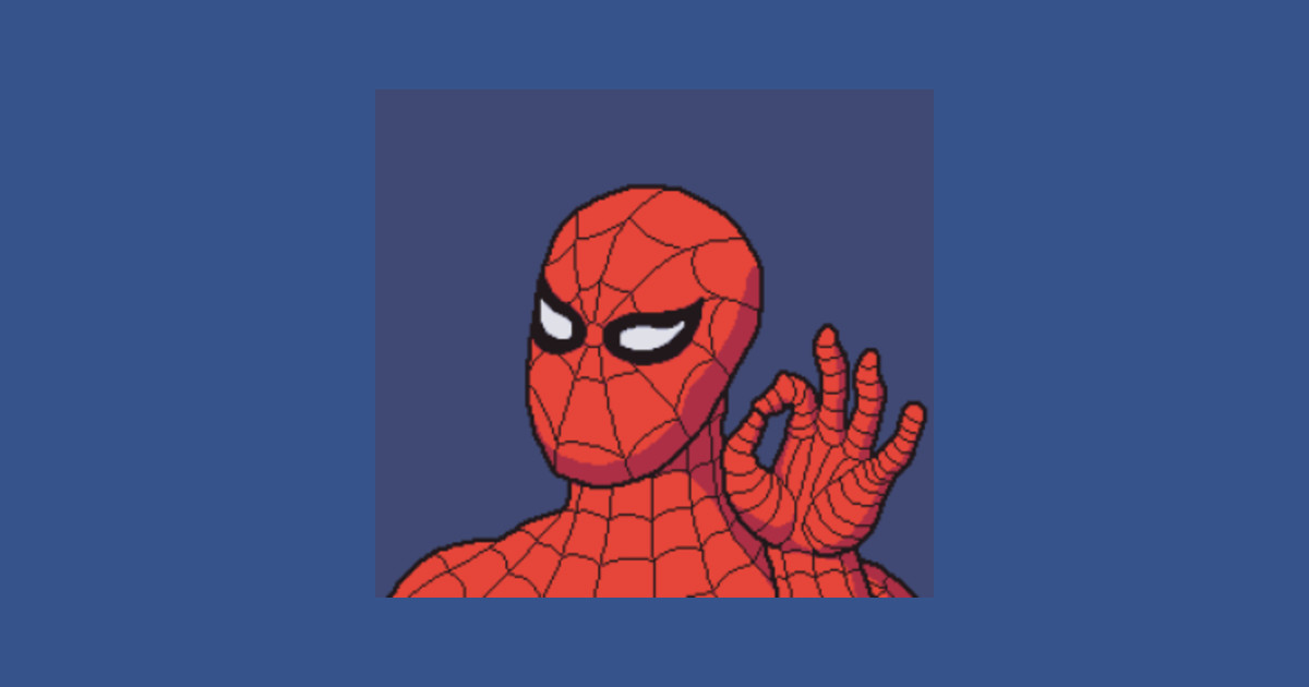 Spiderman ok meme pixelart Spider Man TShirt TeePublic