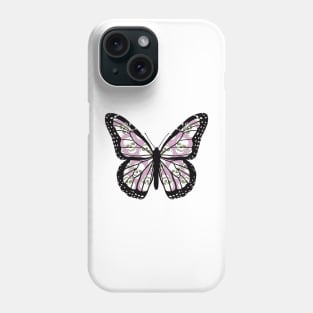 pastel punk goth skulls on butterfly design Phone Case