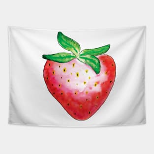 Red watercolor strawberry Tapestry