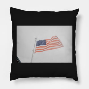 American Flag Flying off a Boat Pillow