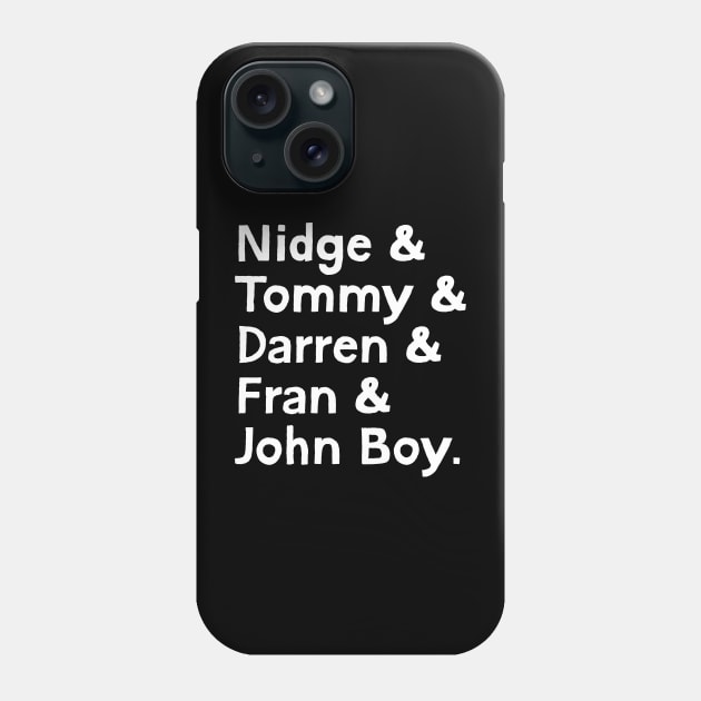 Love Hate Names List Phone Case by feck!