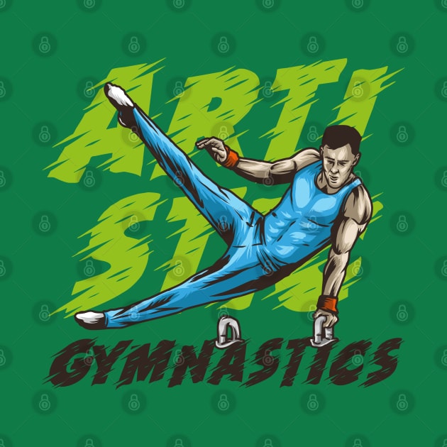 vector of man artistic gymnastic by gintocolo