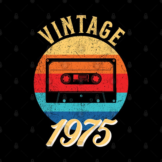 Vintage Year Since 1975 | Cassette | 47th Birthday Gift by jiromie