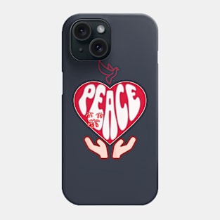 Release Peace Into The World Heart Phone Case