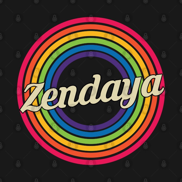 Zendaya - Retro Rainbow Style by MaydenArt