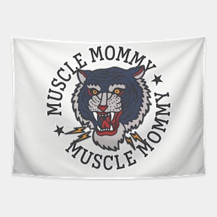 Muscle Mommy Tiger Lighting Bolts Tapestry