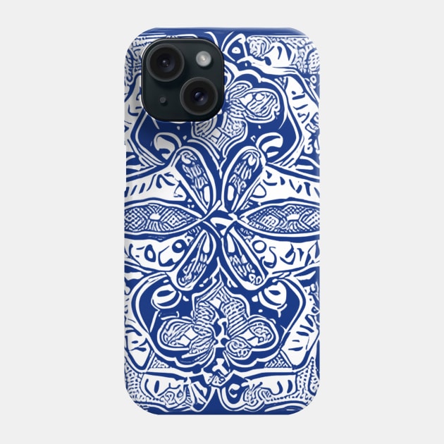 Paisley Print - Blue Aesthetic Phone Case by BubbleMench