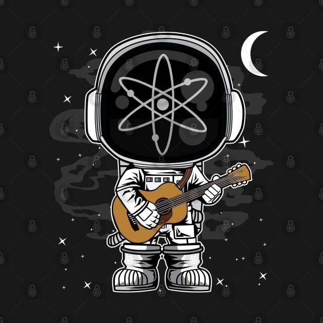 Astronaut Guitar Cosmos ATOM Coin To The Moon Crypto Token Cryptocurrency Blockchain Wallet Birthday Gift For Men Women Kids by Thingking About