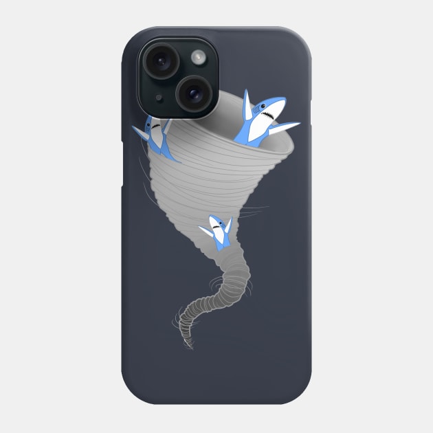 Left Sharknado Phone Case by escaramaridesigns