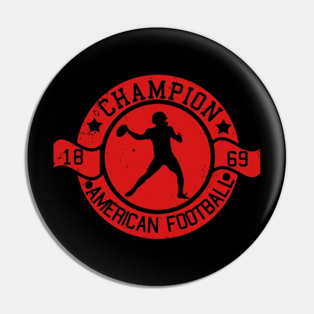 American Football Champion Pin by absolemstudio