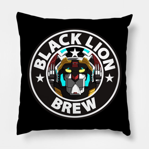 Black Lion Brew Pillow by Lmann17