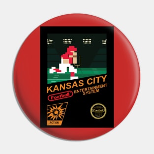 Kansas City Football Team - NES Football 8-bit Design Pin